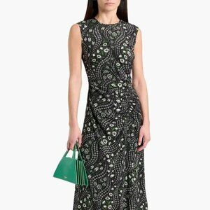 Veronica Beard  - Vivianna Draped Floral-Print Midi Dress